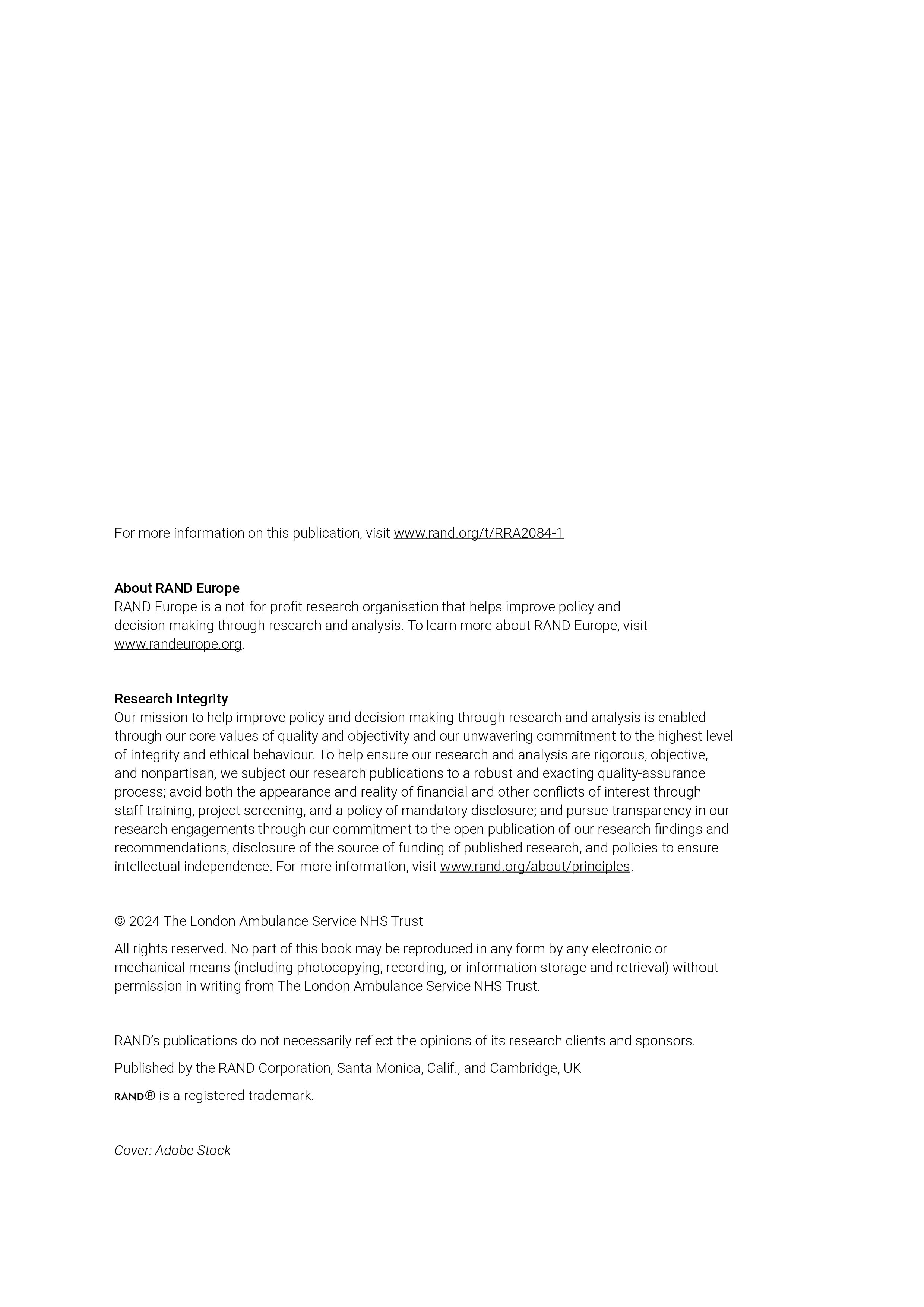 兰德公司2024英国国民医疗服务体系NHS救护车部门随身摄像机使用情况及其影响评估报告英文版99页